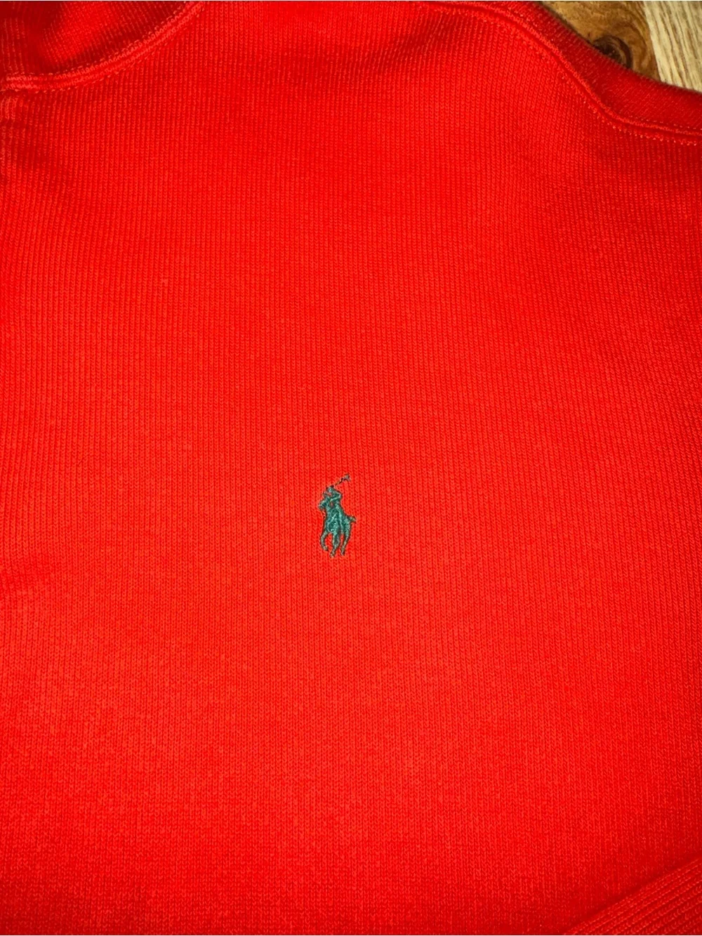 Vintage Polo Ralph Lauren Quarter Zip Pullover Orange Men’s XXL Embroidered Pony